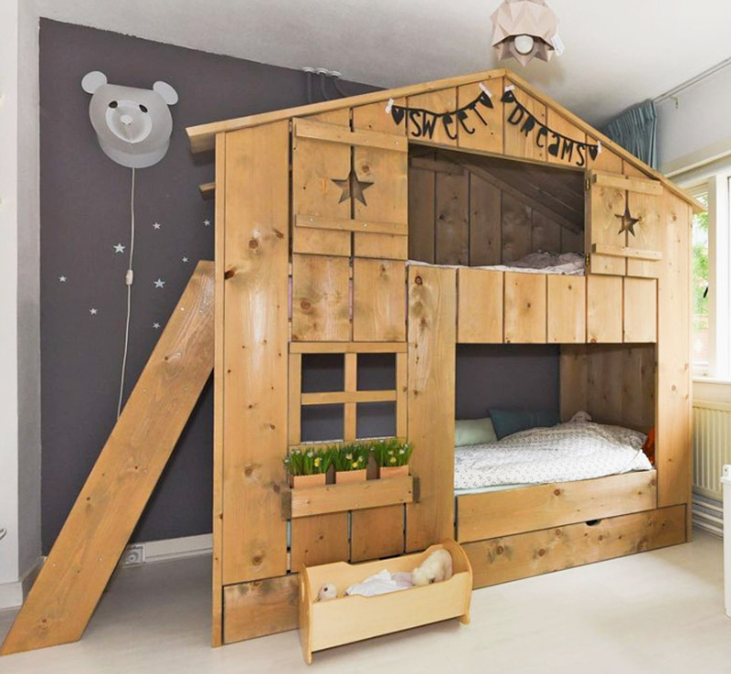 تخت دو طبقه چوبی دخترونه.jpg