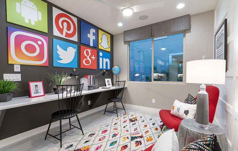 Gray-home-office-wall-art-inspired-by-social-media.jpg